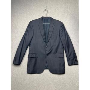 Broletto Loro Piana Italy Wool 120's Stripes Sport Blazer Jacket Mens 42R Navy